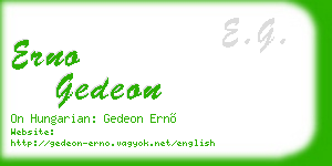 erno gedeon business card
